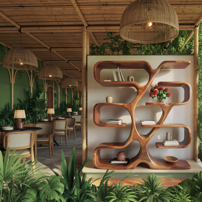 Artistic Bookshelf Display For Living Room Or Home Office