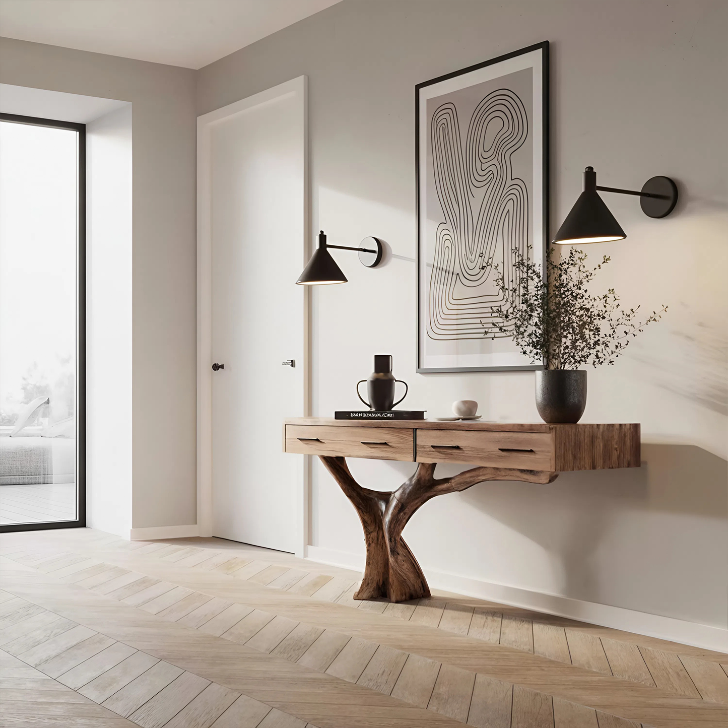 Farmhouse Live Edge Entryway Table For Bedroom Cozy Rustic Vibes