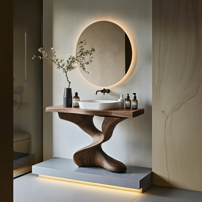 Farmhouse Solid Wood Vanity For Natural Bathroom