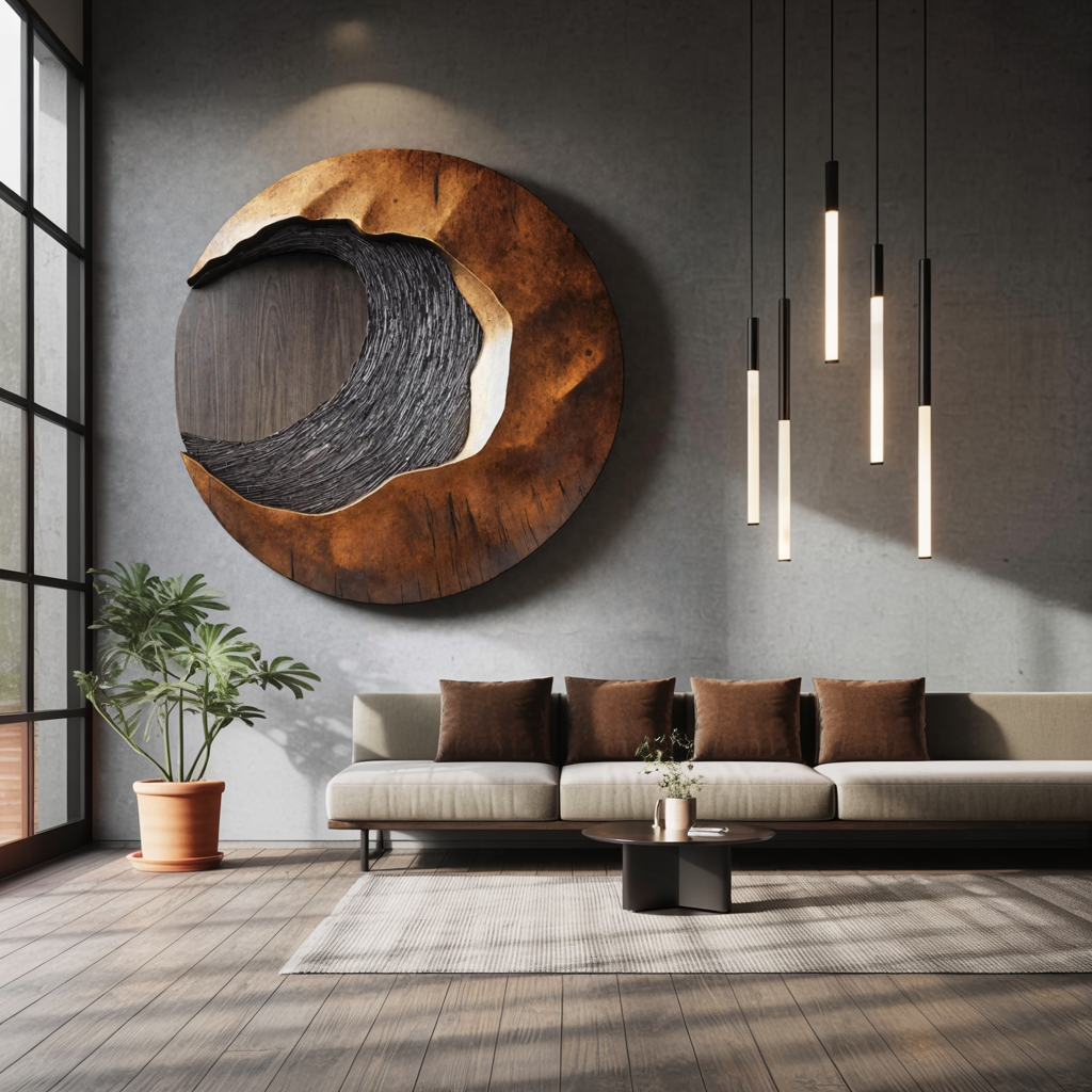 Handcrafted 3D Wood Wall Art For Entryway Focal Point