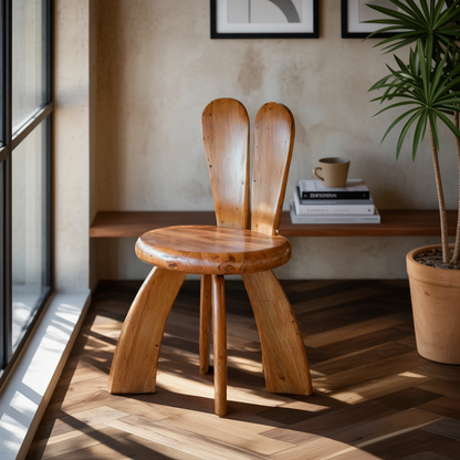 Whimsical Bunny Kids Chair For Playroom Or Reading Nook