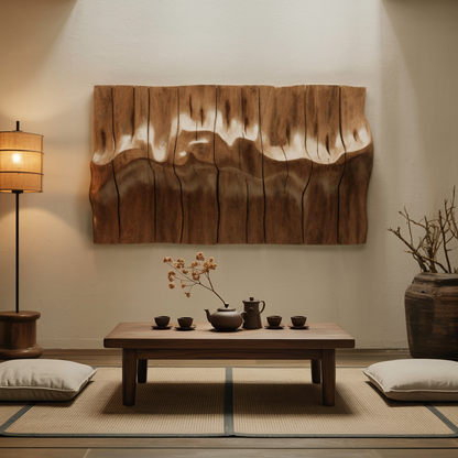 Modern Abstract Wall Art Carved Sculpture For Living Room And Office Wall