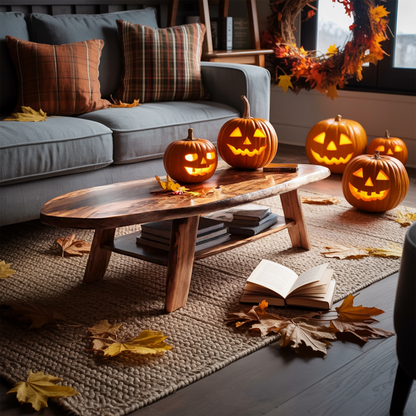 Farmhouse Live Edge Coffee Table Entryway Design Spooky Livingroom