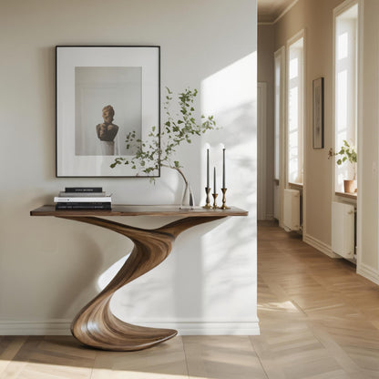 Rustic Console Table Entryway Design