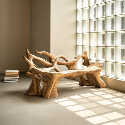 Farmhouse Wooden Bench For Weather Resistant Patio Decor