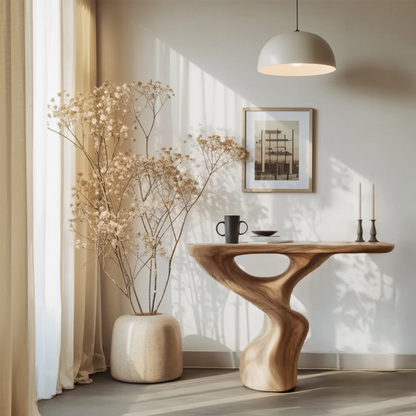 Rustic Accent Table Entryway Design