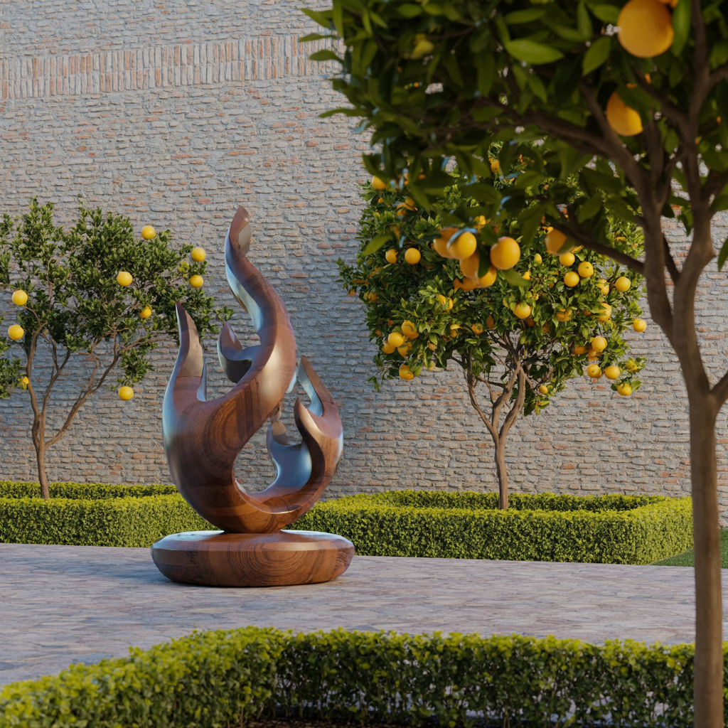 Rustic Abstract Wooden Decor For Entryway Table