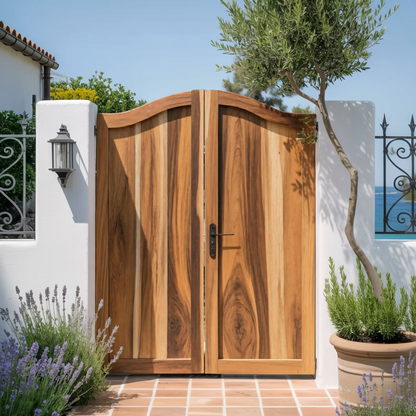Elegant Arched Double Gate Entry Door For Garden Or Villa
