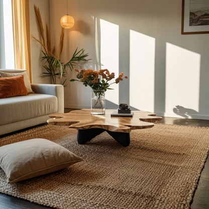 Farmhouse Solid Wood Table For Cozy Living Room
