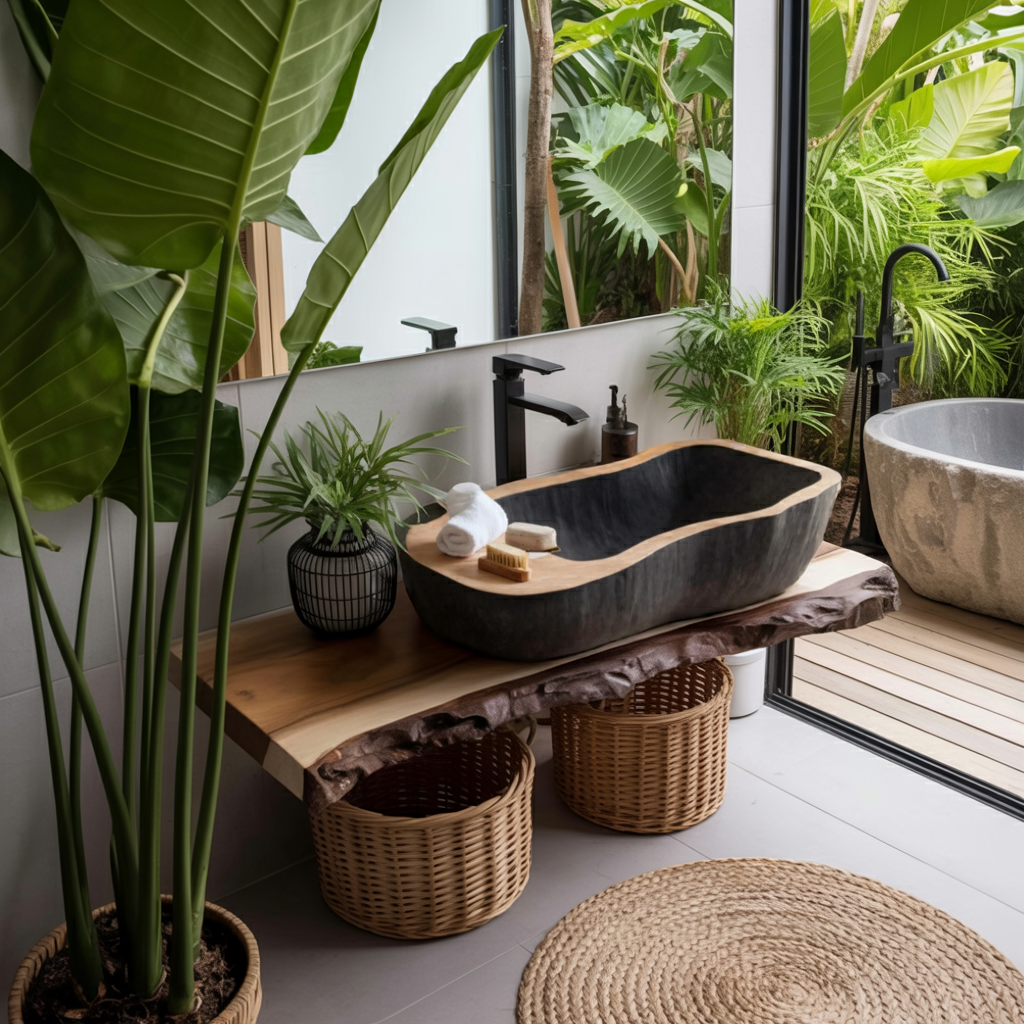 Mid Century Wooden Vessel Sink For Stylish Bathroom Decor