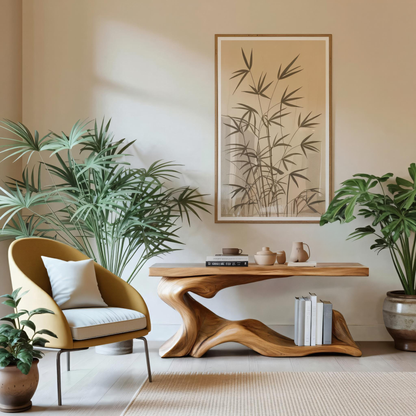 Rustic Live Edge Desk Entryway Design