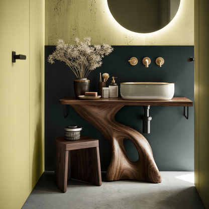 Rustic Solid Vanity For Vintage Bathroom Styling