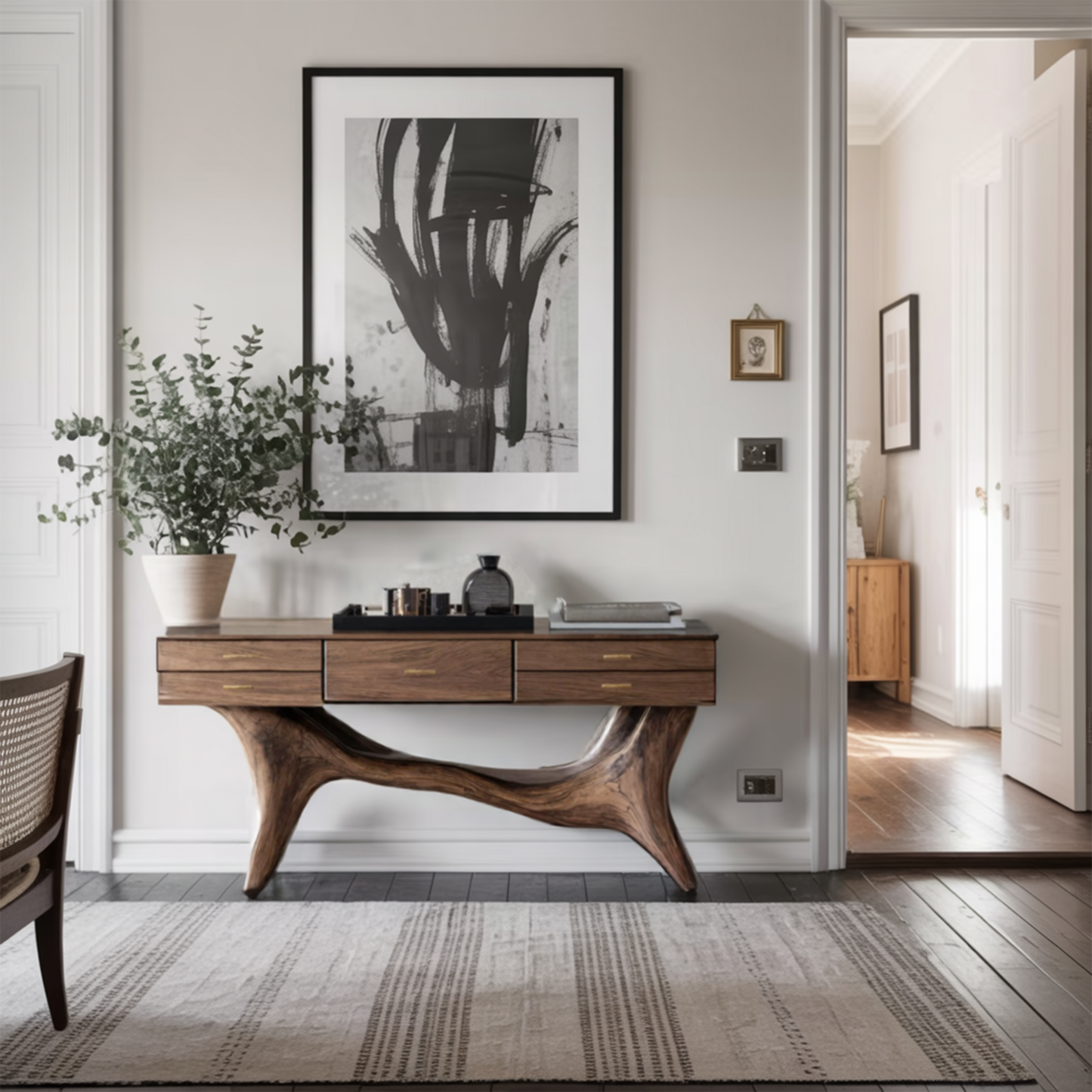 Handcrafted Wooden Console Table For Entryway Design Inspiration
