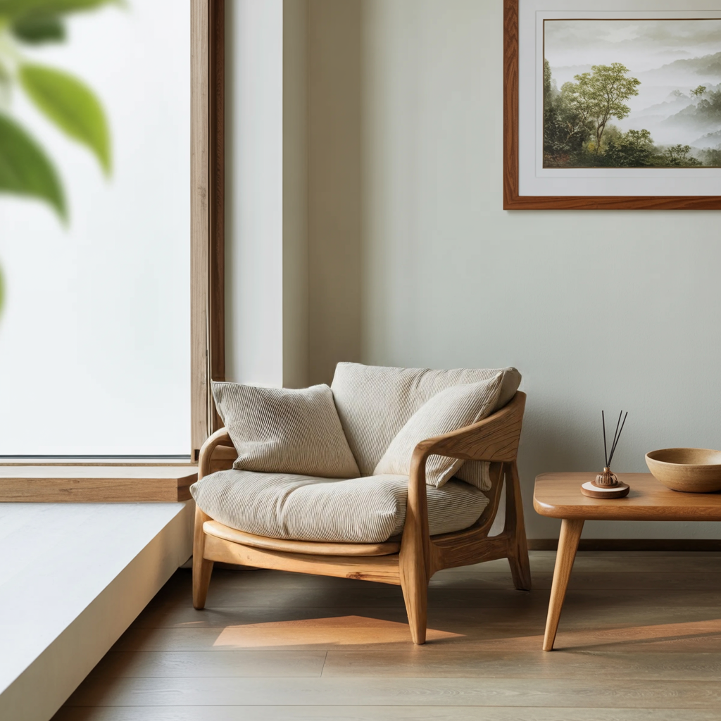 Modern Handcrafted Armchair For Living Room Or Reading Corner