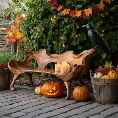 Farmhouse Wooden Bench For Living Room Rustic Furniture Decor