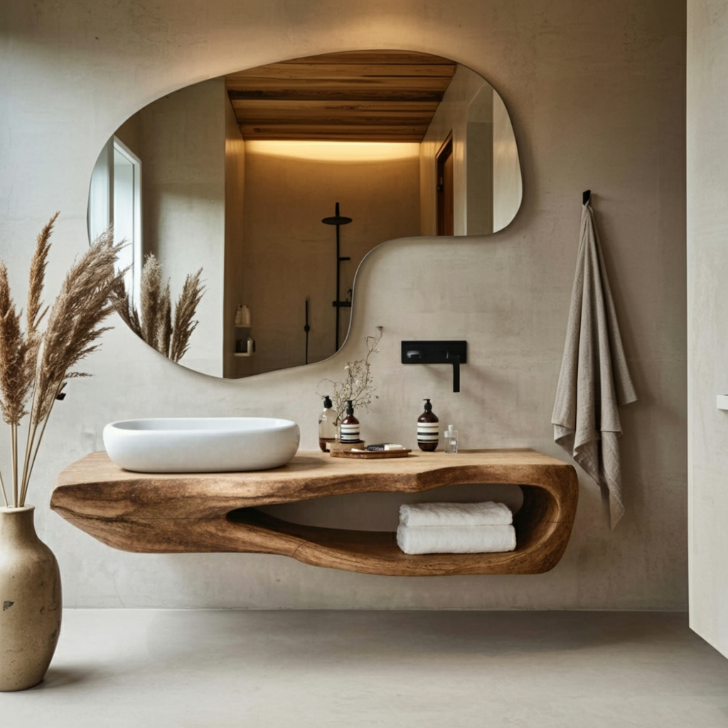 Rustic Bathroom Shelf For Industrial Bathroom Style