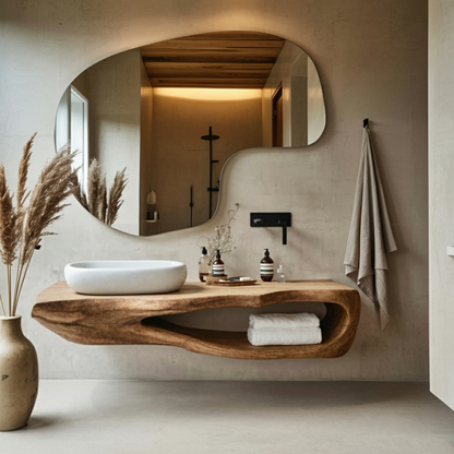 Rustic Bathroom Shelf For Industrial Bathroom Style