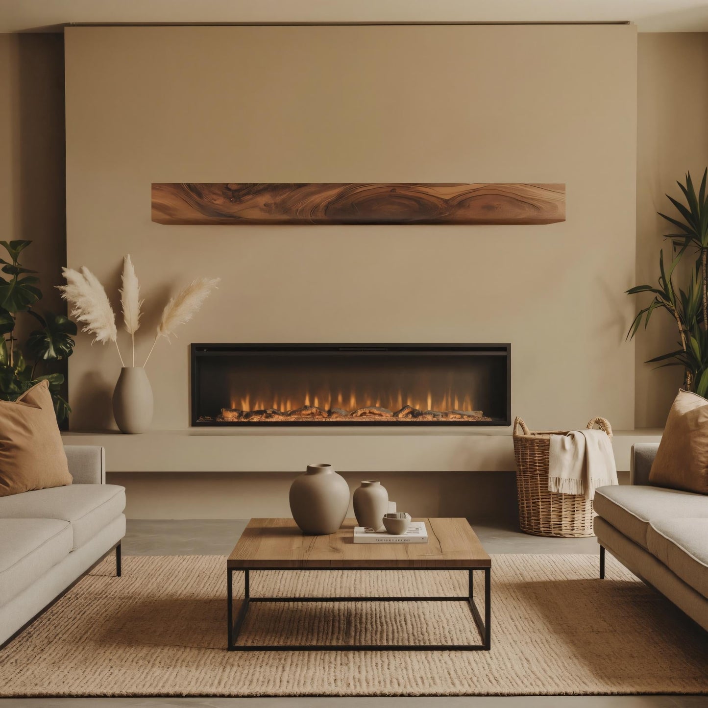 Rustic Floating Mantel Shelf For Fireplace Living Room Wall