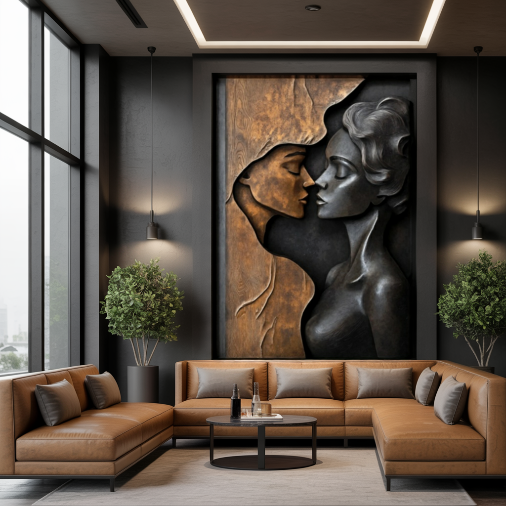 Rustic Wood Wall Sculpture For Bedroom Wall Art Design