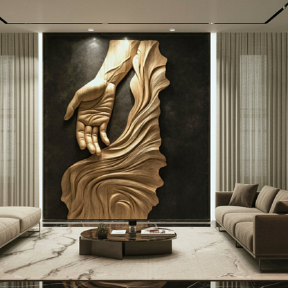 Rustic Large Sculpture Wall For Bedroom Artistic Display
