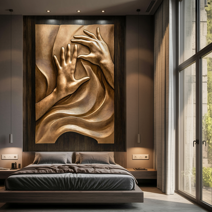 Farmhouse Large Sculpture Wall For Living Room Centerpiece