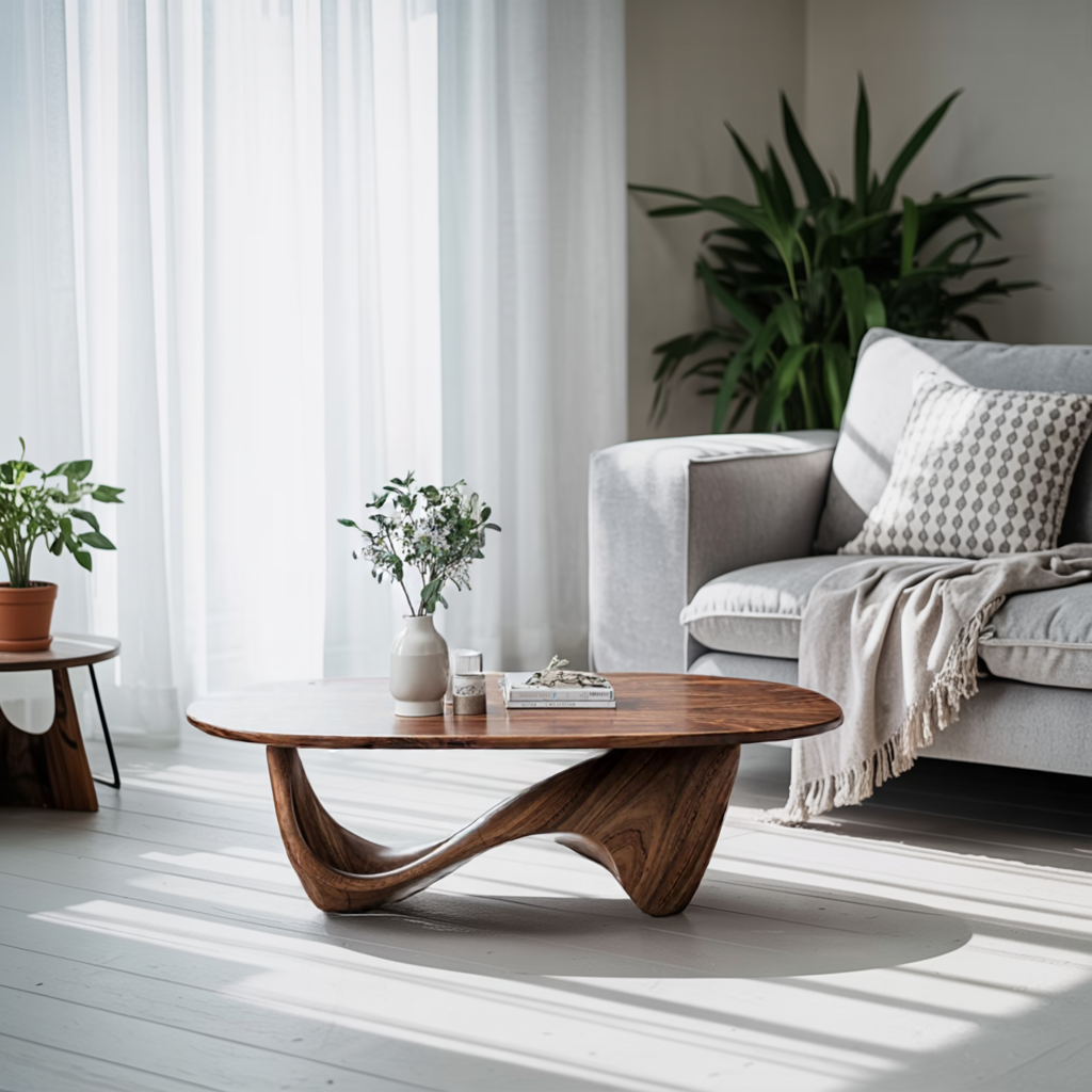 Rustic Solid Wood Table For Cozy Room Setup
