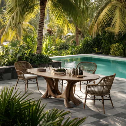 Rustic Dining Table For Inviting Kitchen Setup