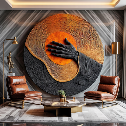 Handcrafted Wooden Wall Art Sculpture For Entryway Wall Decor