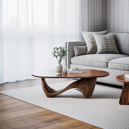 Rustic Solid Wood Table For Cozy Room Setup
