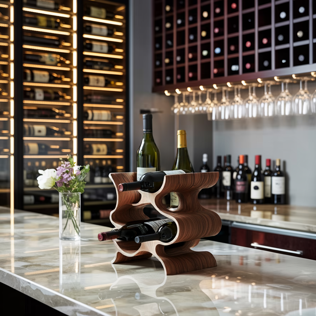 Farmhouse Wine Stand For Furniture Accent Feature