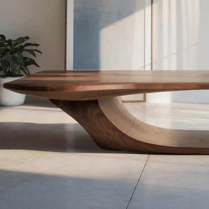 Modern Sculptural Desk With Curved Design For Home Office