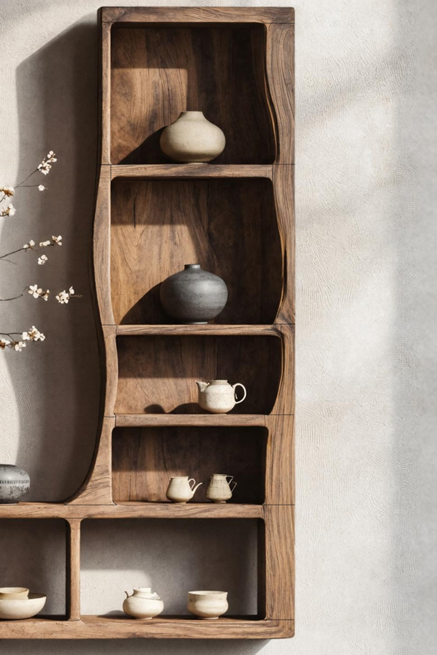 Handcrafted Solid Wood Bookshelf For Decor And Storage