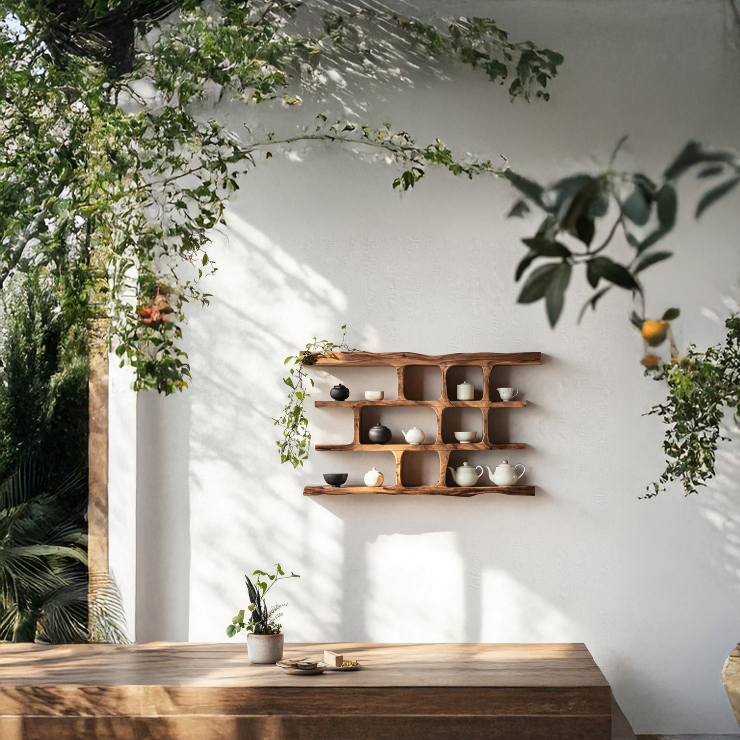 Mid Century Solid Wood Bookshelf For Bedroom Decor