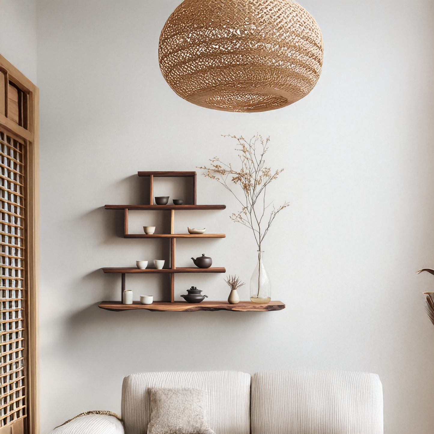 Farmhouse Live Edge Shelf For Bedroom Decor And Storage