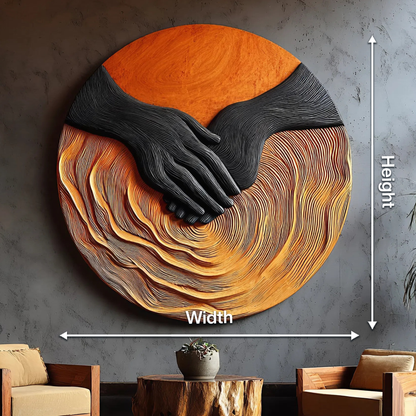 Modern Solid Wood 3D Sculpture Wall Decor For Entryway And Living Room