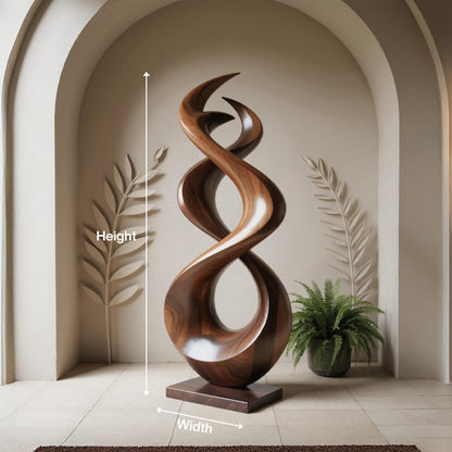 Rustic Abstract Sculpture For Outdoor Garden