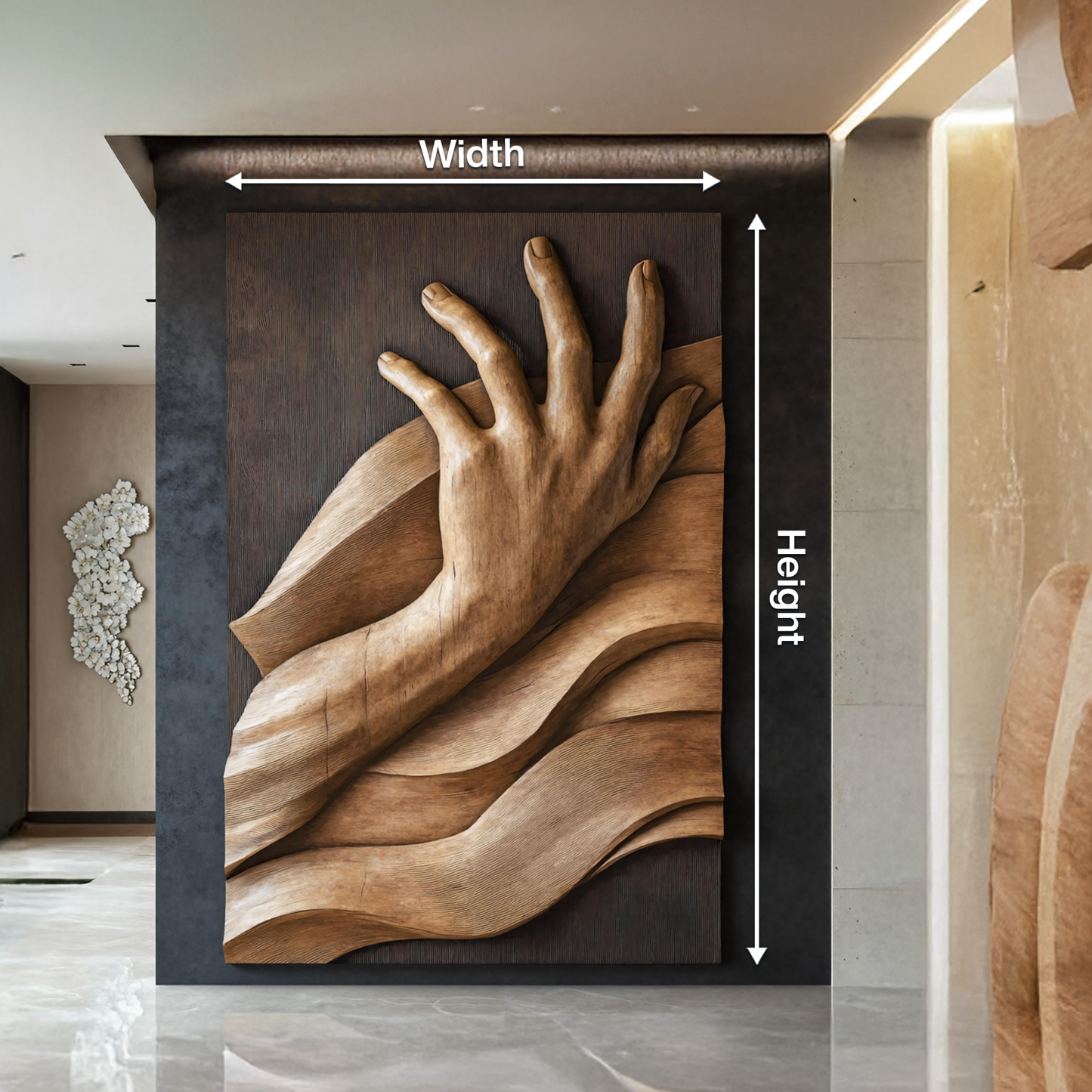 Mid Century Large Sculpture Wall For Bedroom Wall Decor