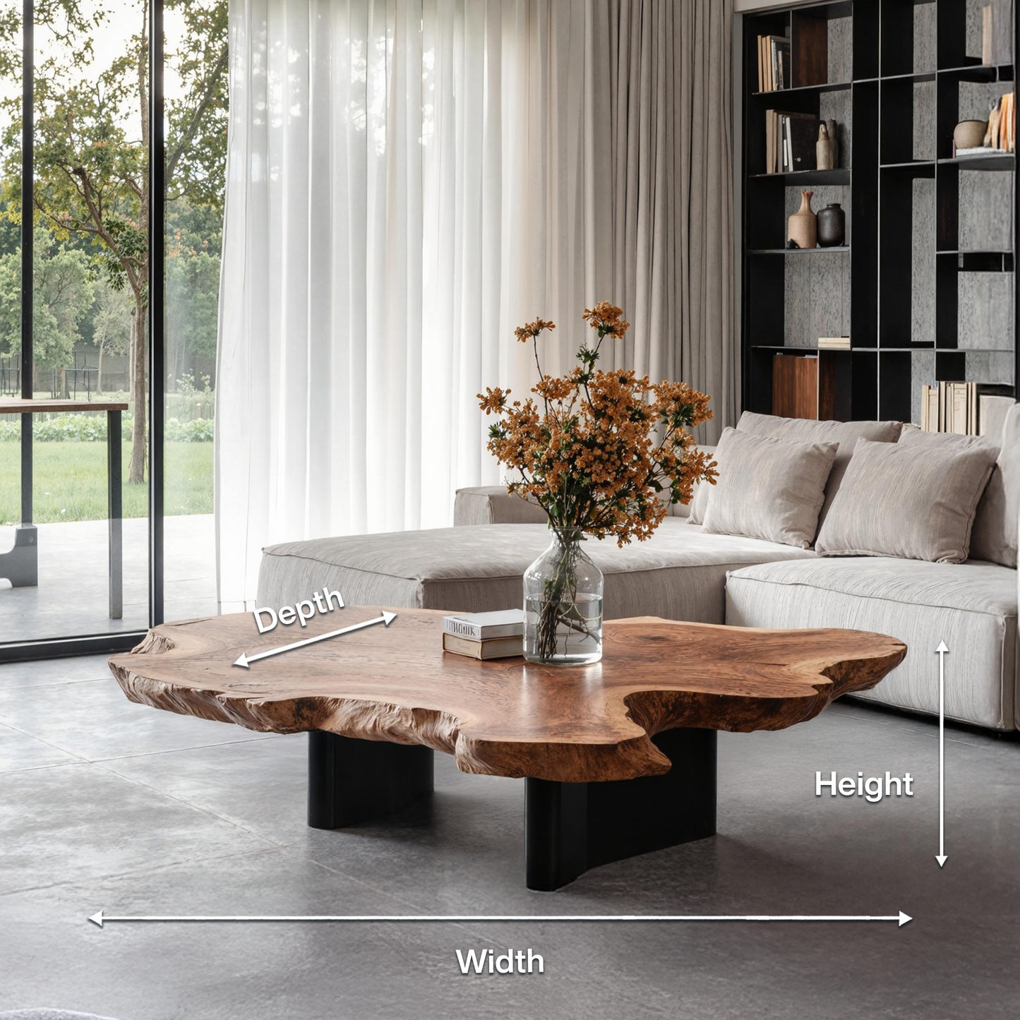 Mid Century Coffee Table For Natural Wood Interior