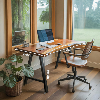 Rustic Live Edge Desk For Home Office Setup