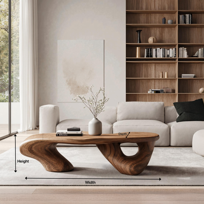 Handcrafted Low Table For Functional Room Setup