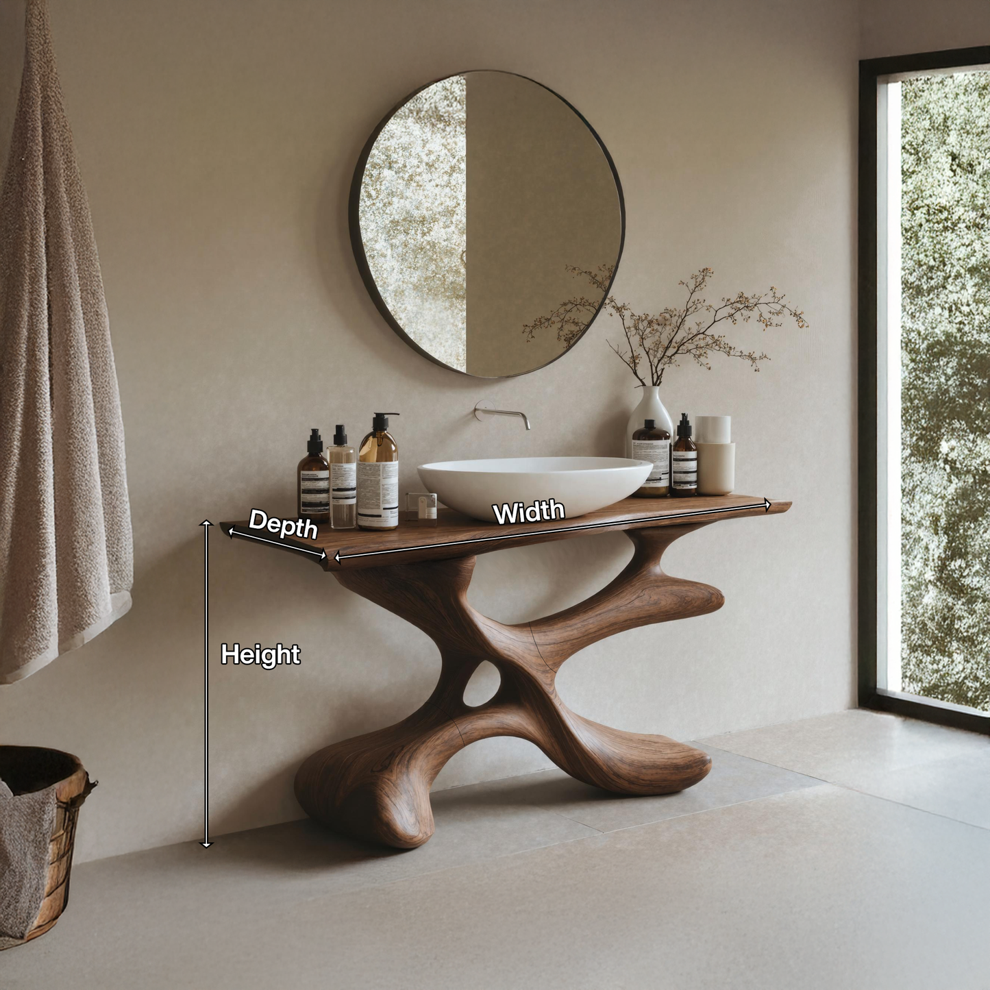 Handcrafted Bathroom Vanity For Furniture Decor Style