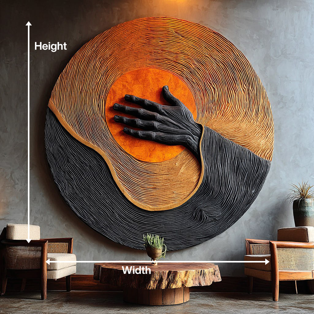 Handcrafted Wooden Wall Art Sculpture For Entryway Wall Decor