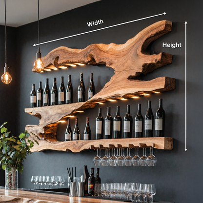 Mid Century Wine Holder For Kitchen Minimalist Shelf