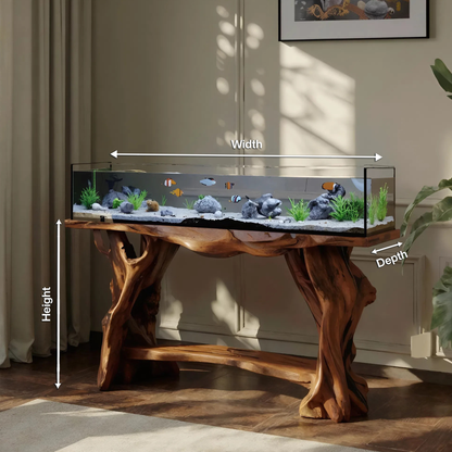Elegant Coffee Table With Built-in Aquarium Design