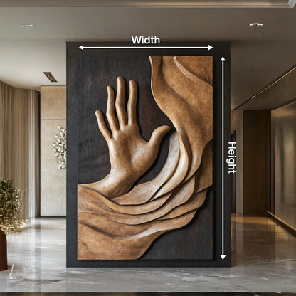 Handcrafted Wood Wall Sculpture For Entryway Aesthetic