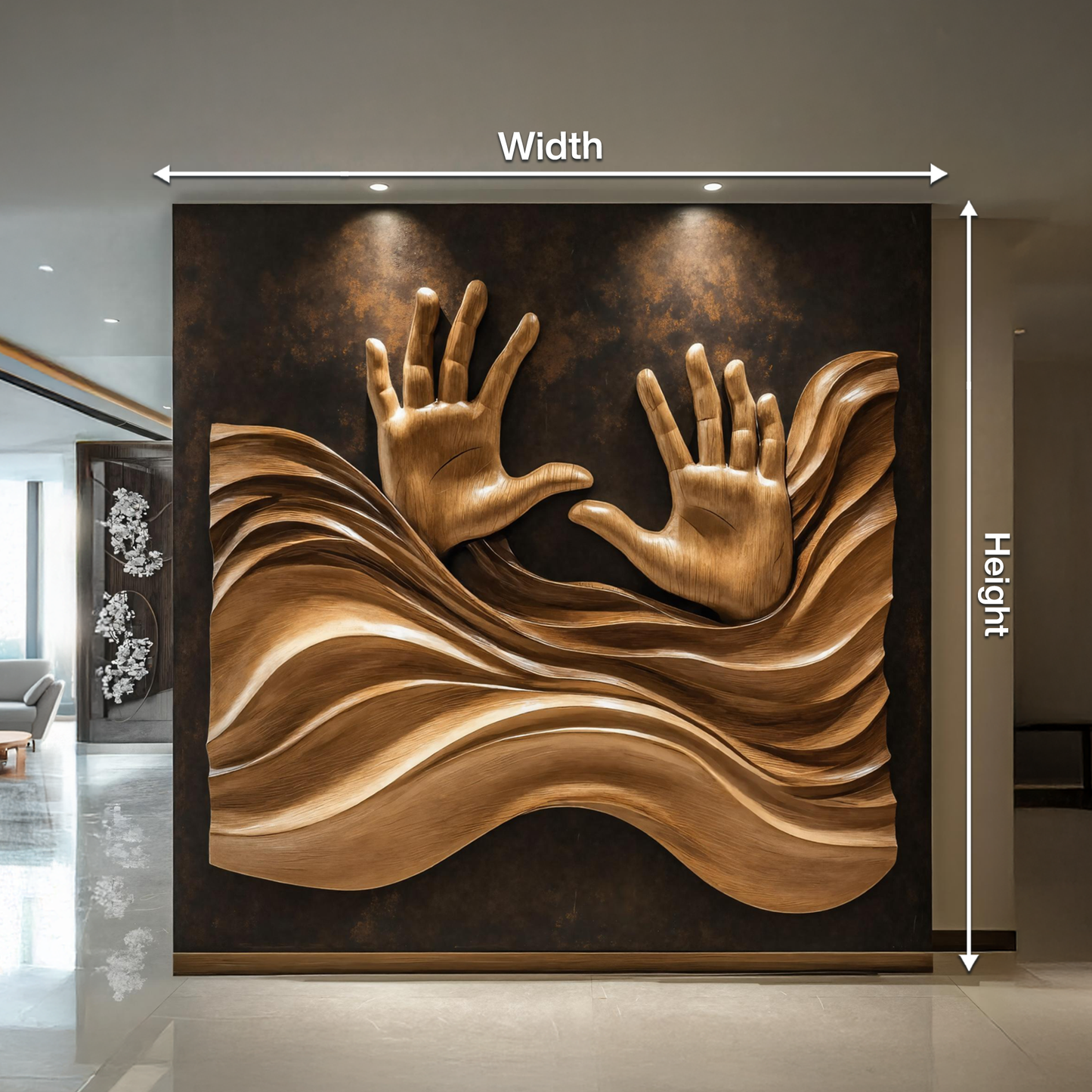 Rustic Wood Wall Sculpture For Living Room Cozy Style