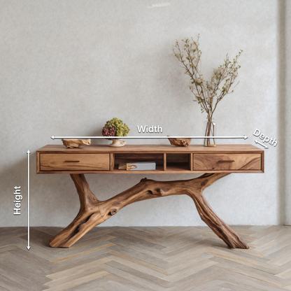 Rustic Live Edge Entryway Table For Entryway Design Warm Welcome