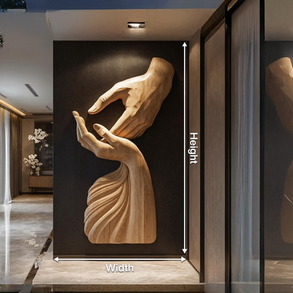 Mid Century 3D Wood Wall Art For Living Room Accent Decor