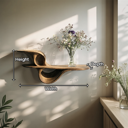 Farmhouse Live Edge Wall Mount Shelf Bedroom Decor