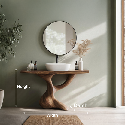 Handcrafted Solid Vanity For Timeless Bathroom Use